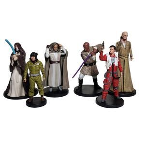Star Wars PVC Disney Figures Lot Obi-Wan, Mace Windu, Snoke, Luke Skywalker...